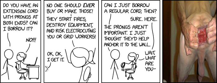 Double-Pronged Extension Cord